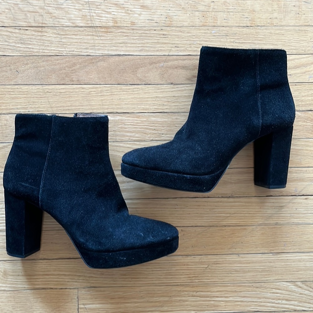 MADEWELL suede bootie pumps